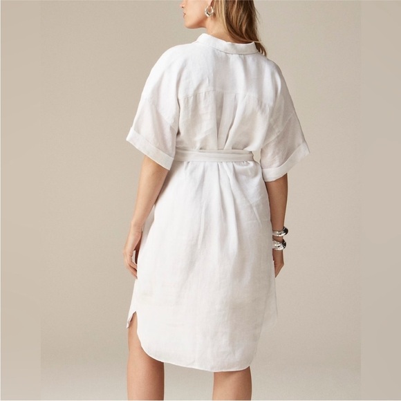 NWT! J.Crew Capitaine shirtdress in linen. Size Large #BY784. $128 - Picture 2 of 9